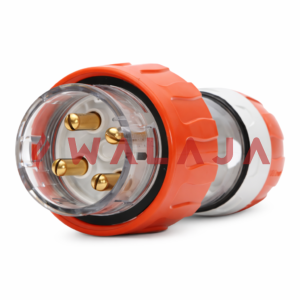 Schneider 56 Series? Plug 32A, 500V, 4-Round Pin, Orange