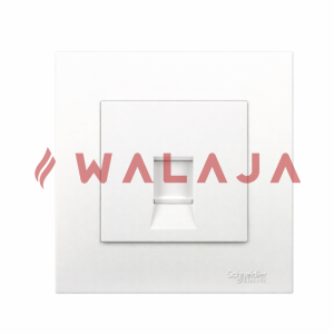 Schneider Vivace 1 Gang Category 6 Data Outlet With Shutter White