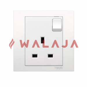Schneider Vivace 13A 250V 1 Gang Switched Socket White