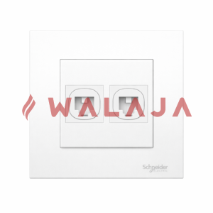 Schneider Vivace 2 Gang Telephone Outlet With Shutter White