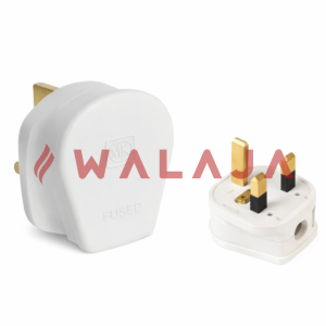 13A 3 PIN TOP PLUG WITH FUSE MK646S WHI UK