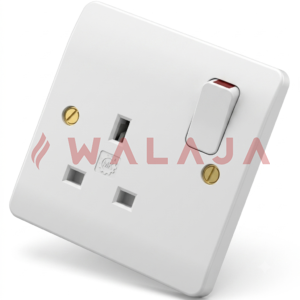 MK K2757WHI - Logic Plus 13A Single Switched Socket Outlet (White)