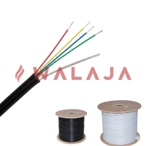 2 Core Fiber Optic Cable Outdoor Flat Drop Cable Black