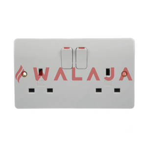 MK K2747WH - Logic Plus 13A Double Pole Switched Socket, 2 Gang (White)