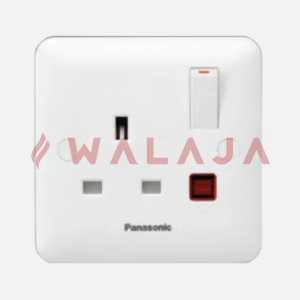 Panasonic Harmony White - WBC1214- 1G DP Swd 13A Socket outlet  W/Neon