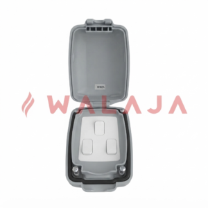 MK Masterseal Compact (MKS86403GRY)10AX 3 Gang 2 Way SP Switch (IP66, Grey)
