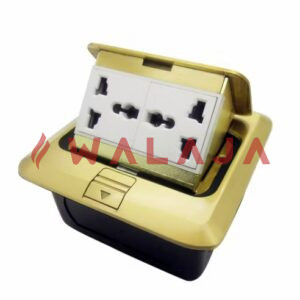FLOOR SOCKET SATIN  CHROME & GOLD