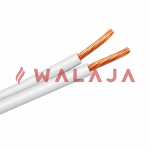 TWIN FLAT CABLE - 2c x 0.75mm 100yard .White Copper