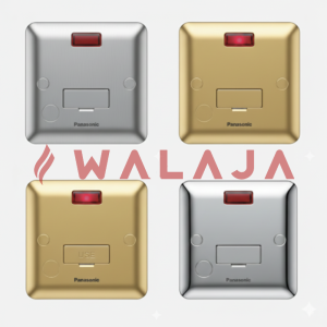 Panasonic Harmony Metal- WBC7101Y-13A Fused connection unit W/Neon- Gold/ Matte Gold/Chrome/Matte Chrome