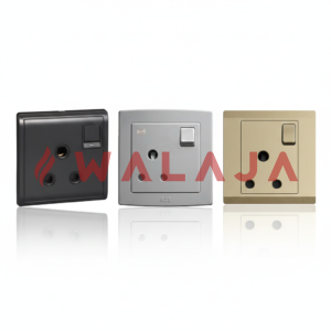 HIMEL ALTIVO SW & SOCKET - HWDAL15SS - 1 Gang 15A Switched Socket - GOLD/METALLIC/BLACK