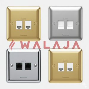 Panasonic Harmony Metal- WBC3227Y-2G RJ45 CAT6- Gold/ Matte Gold/Chrome/Matte Chrome