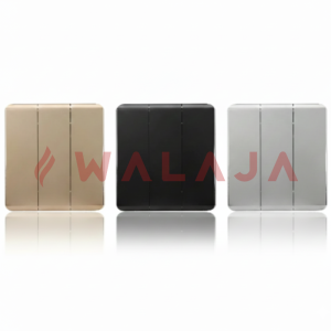 HIMEL ALTIVO SW & SOCKET - HWDAL3G1BQY- 16A 3 Gang 1 Way Switch - GOLD/METALLIC/BLACK