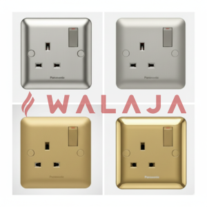 Panasonic Harmony Metal- WBC1212Y-1G DP Swd 13A Socket outlet - Gold/ Matte Gold/Chrome/Matte Chrome