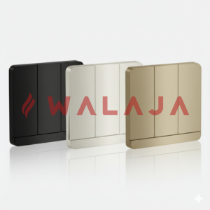 HIMEL ALTIVO SW & SOCKET - HWDAL3G2BQ - 16A 3 Gang 2 Way Switch- GOLD/METALLIC/BLACK