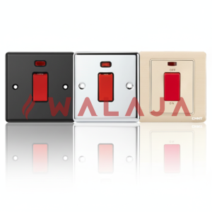 HIMEL ALTIVO SW & SOCKET - HWDAL45S- 1 Gang 45A DP Switch with Indicator- GOLD/METALLIC/BLACK