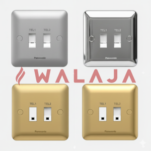 Panasonic Harmony Metal- WBC3128Y-2G Tel Socket Outlet RJ11/12 6P 4C- Gold/ Matte Gold/Chrome/Matte Chrome