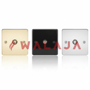 HIMEL ALTIVO SERIES SW & SOCKET - HWDALSSF - 1 Gang SAT Socket F-Type - GOLD/ METALLIC /BLACK