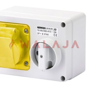 GEWISS INTERLOCK SWITCHED SOCKET - GW66001-IP44-16A-3PIN-110V