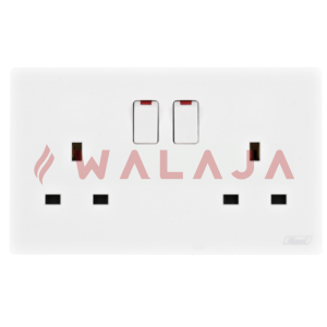 HIMEL ALTIVO SERIES SW & SOCKET - HWDALT13SS- 2 Gang 13A SP Switched Socket White