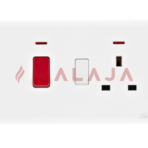 HIMEL ALTIVO SERIES SW & SOCKET - HWDALCCU - Cooker Control Unit with 13A Socket & Indicators White