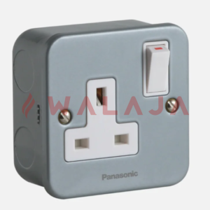 Panasonic Metal Clad  –WMC1211-1G. 13A SP SWITCHED SOCKET 250V METAL CLAD