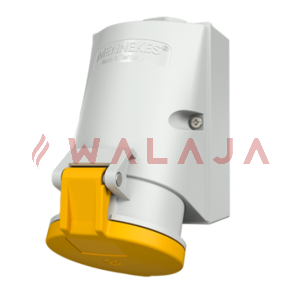 Mennekes CEE wall mounted receptacles – 1851-32 A-IP44-3p-screwless, with TwinCONTACT, suitable for through wiring-110 V 50 a. 60 Hz