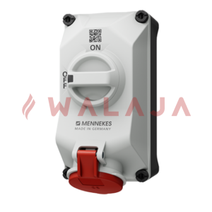Mennekes CEE wall mounted receptacles – 5601406G- 16 A-IP44-4p –X-CONTACT switched, with mechanical DUO-interlock, 3 pole switch–400 V 50 a. 60 Hz