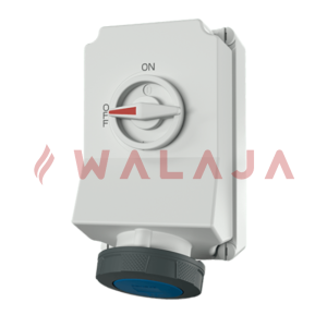 Mennekes CEE wall mounted receptacles – 5911A- 63 A-IP67-3p-X-CONTACT, switched, mechanical DUO-interlock –230 V 50 a. 60 Hz