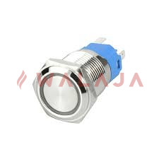 Archenergy Metal Pushbutton Switch 12V-24V - LAS3-16F-W11ELR - Red Light ON-OFF