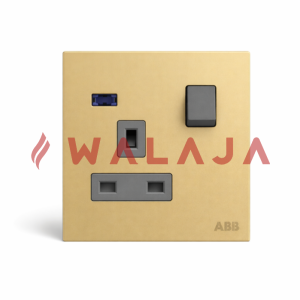 ABB Millenium BS Single Pole Switched Socket Outlet with LED – AM23486-MG
