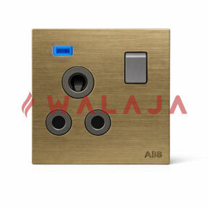 ABB Millenium BS Double Pole Round Pin Switched Socket Outlet with LED – AM23186-AG