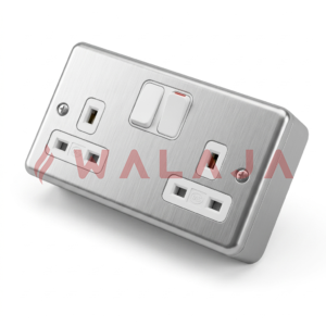 MK K2946ALM -13A Switched Double Metalclad Socket (2 Gang)