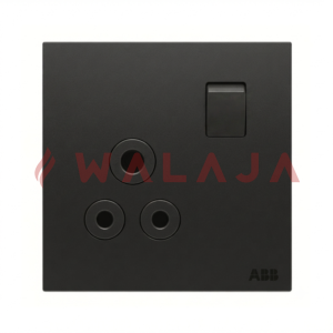 ABB Millenium BS double pole round pin switched socket outlet – AM22186-SB