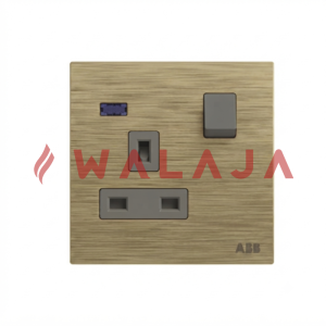 ABB Millenium BS Single Pole Switched Socket Outlet with LED – AM23486-AG