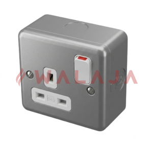 MK K2977ALM -13A Single Switched Metalclad Socket Outlet