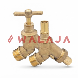 VALVES & PIPE FITTINGS – BIB TAPS Brass/Chrome Plated Size: 1/2"x3/4", 3/4"x3/4"