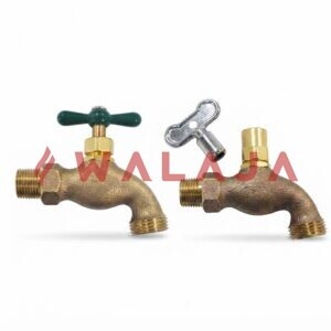 VALVES & PIPE FITTINGS - HEAVY DUTY HOSE BIBB Brass/Chrome Plated Size: 1/2"x3/4", 3/4"x3/4"