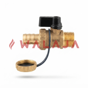VALVES & PIPE FITTINGS -MALE TAPERED BOILER DRAIN Brass Size: 1/2"x3/4", 3/4"x3/4"