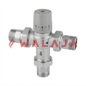 THERMOSTATIC MIXING VALVE-Brass, CP Size: 1"